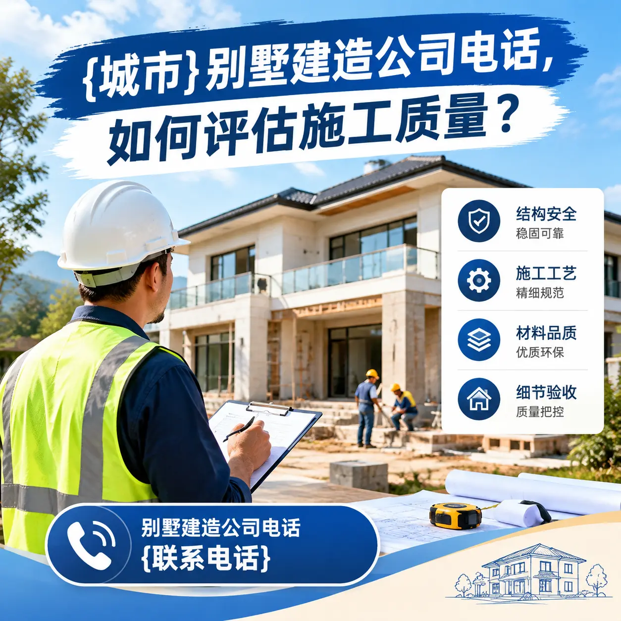 罗甸别墅建造公司电话，如何评估施工质量？