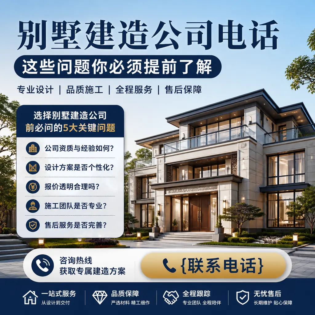 罗甸别墅建造公司电话,这些问题你必须提前了解